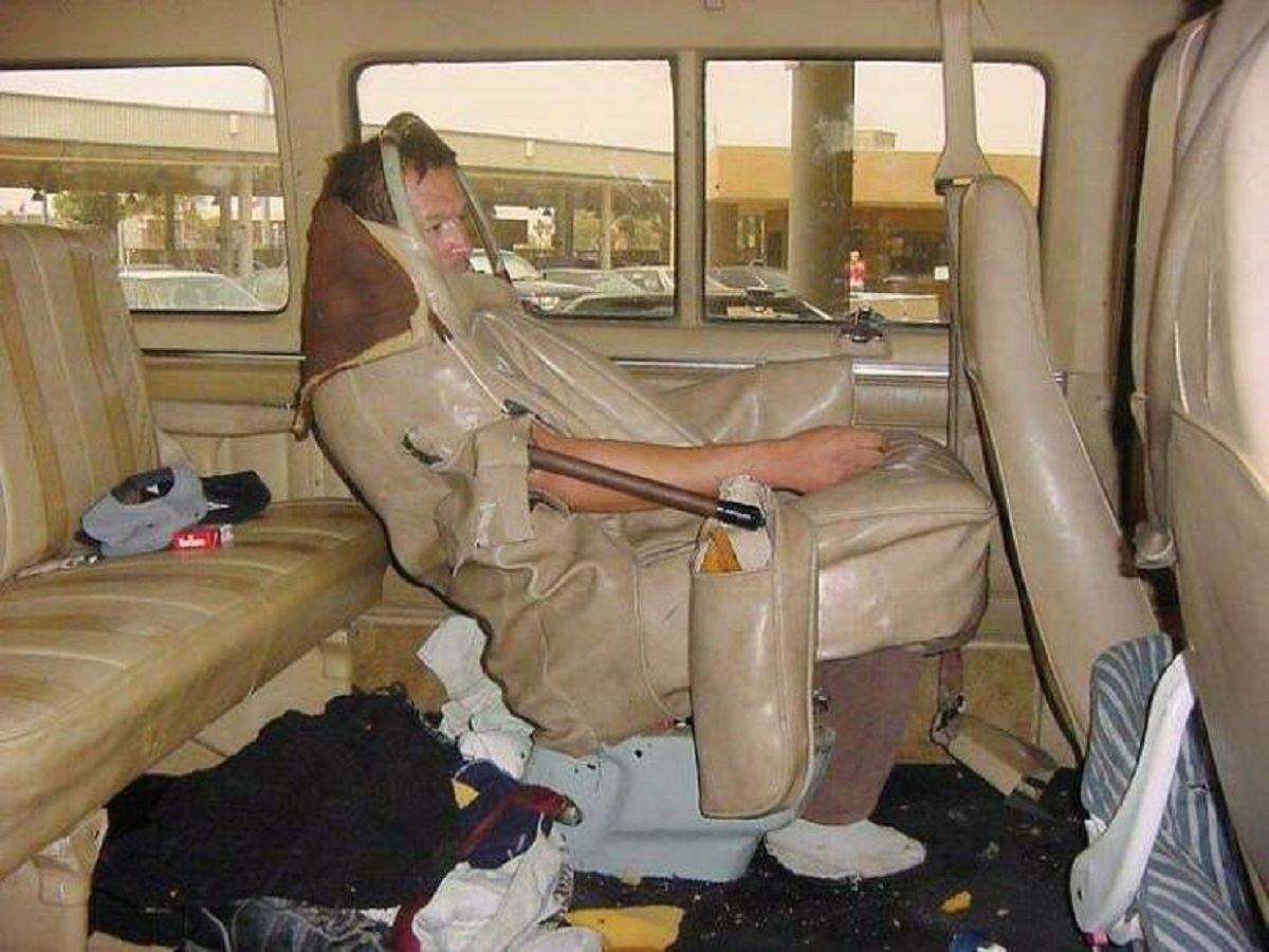 "Mexican Man Tries To Illegally Enter The Us By Disguising Himself As A Car Seat"