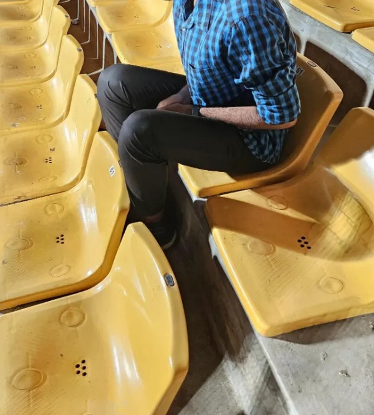 “Leg space in a Cricket stadium.”