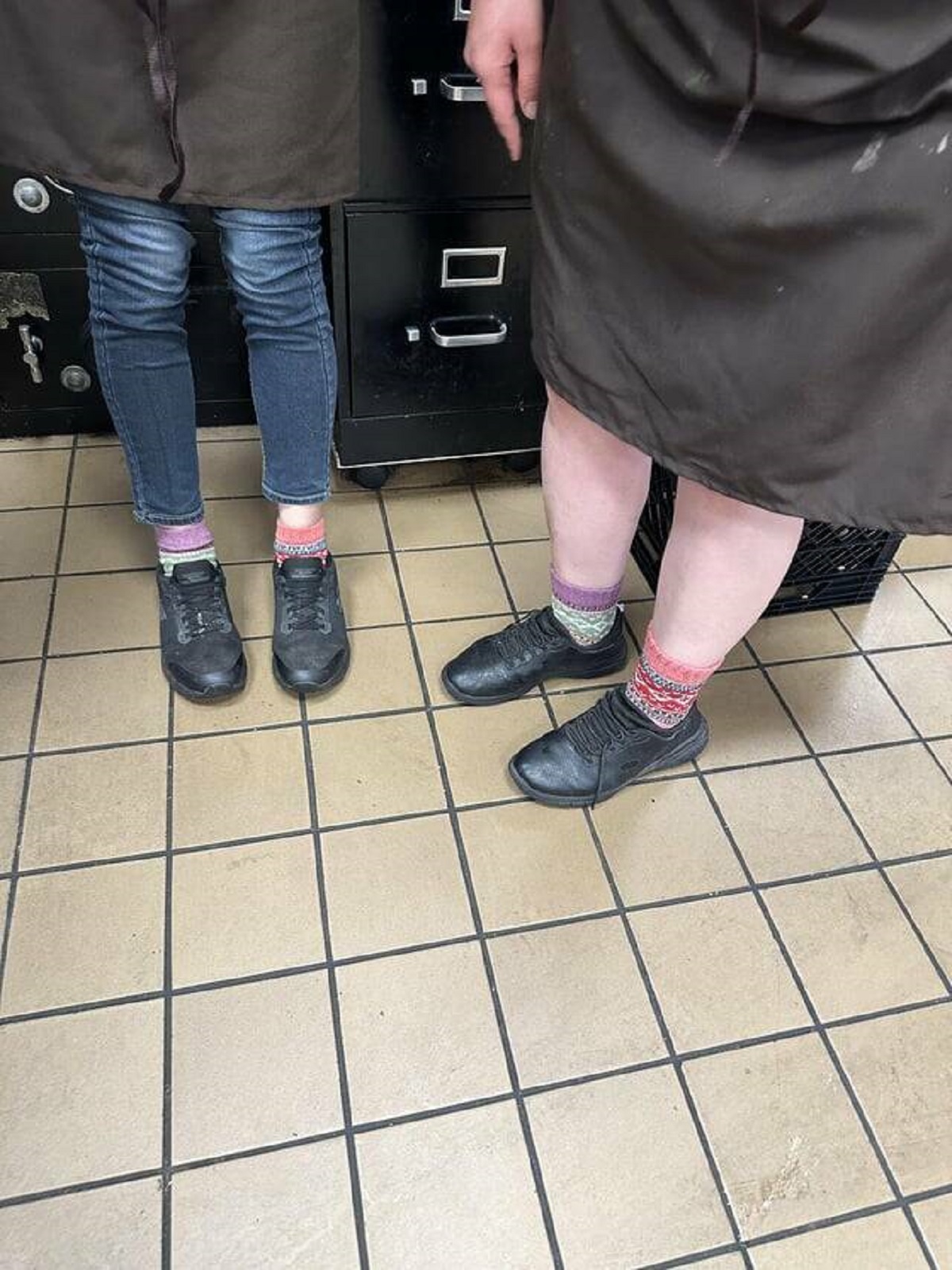 "My coworkers wore the same mismatched socks"