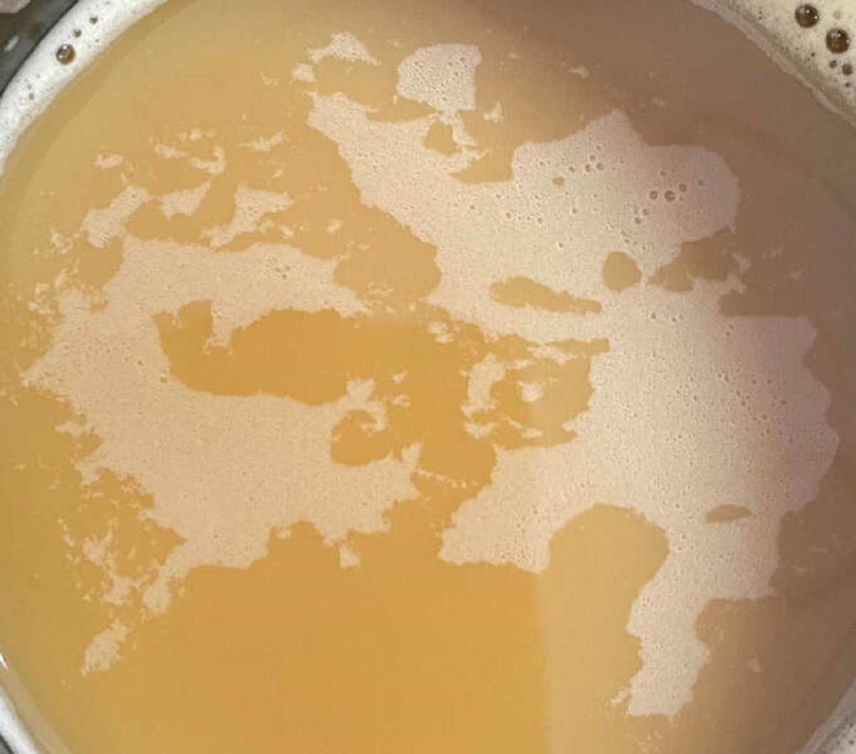 "My coffee looks like an alternate world map."