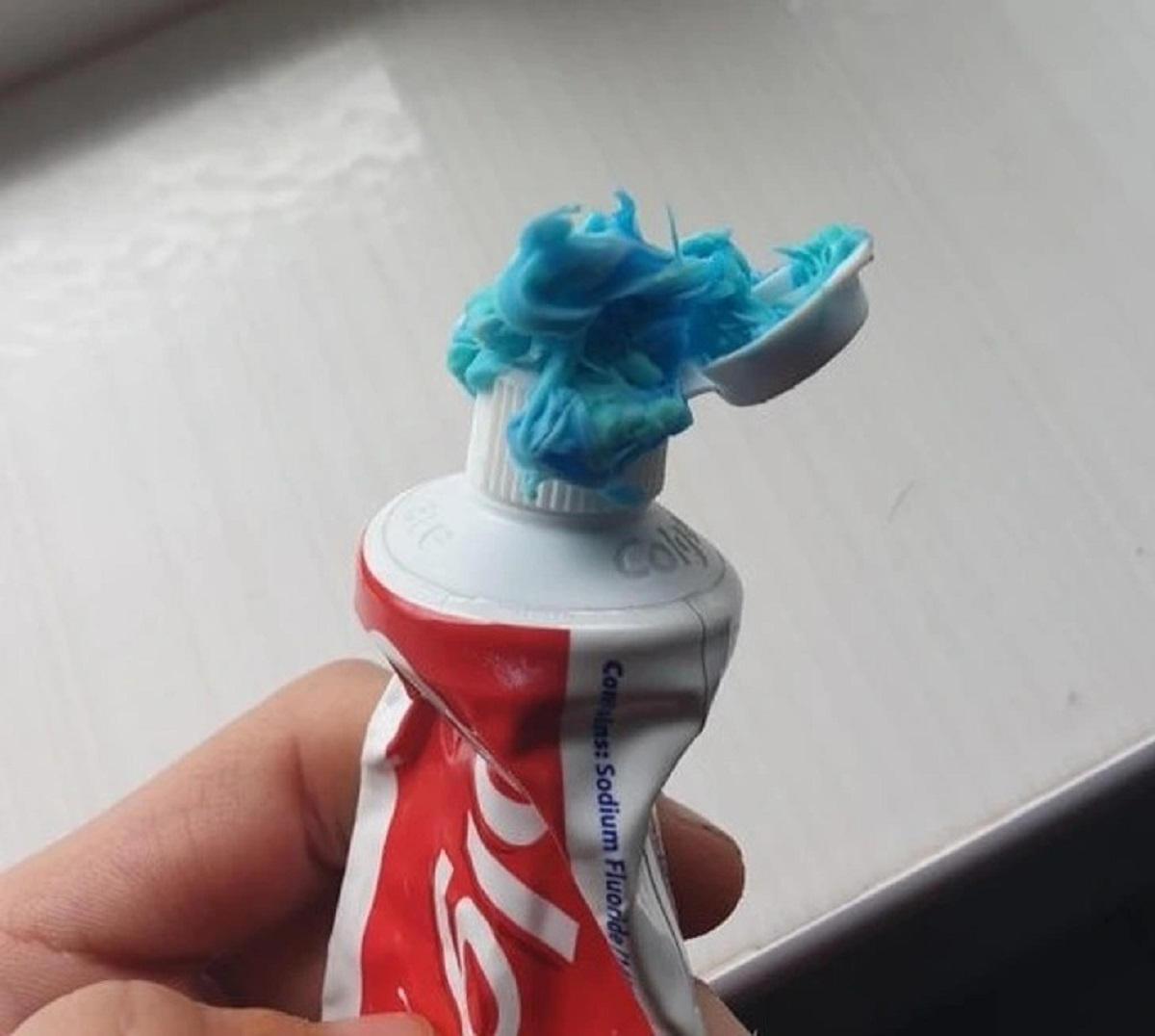 “The way my family leaves the toothpaste looks like an art project.”