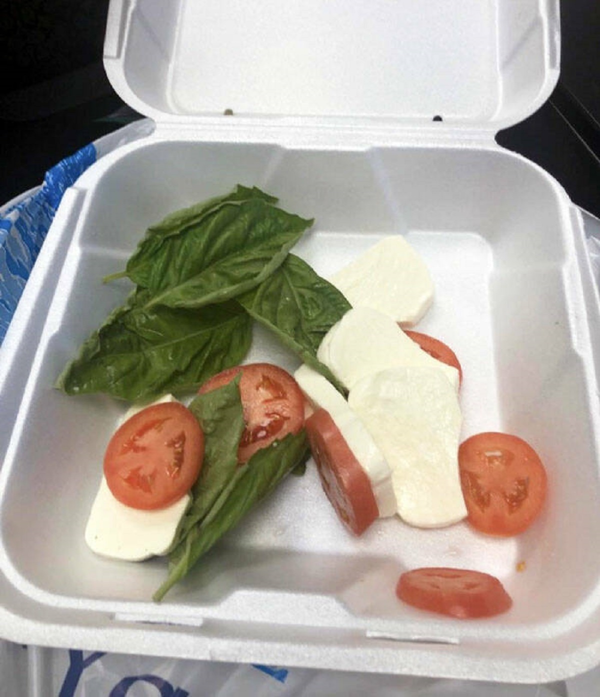 "Caprese Salad I Purchased From A Pizza Place. I Should Have Checked The Reviews First"