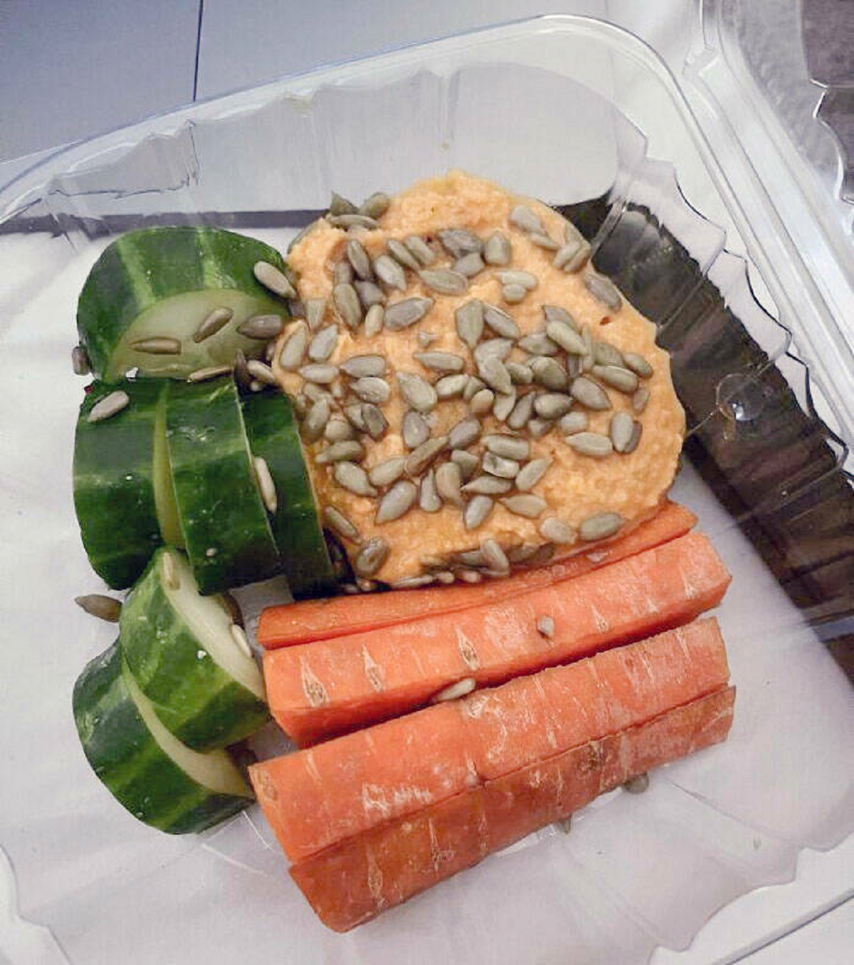 "Paid $7 For This Hummus And Veggies Platter"