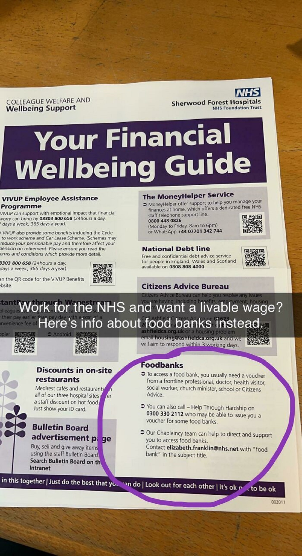Instead Of Raises, To Help With Financial Struggle This Is What Us Nhs Workers Got Handed Out Today