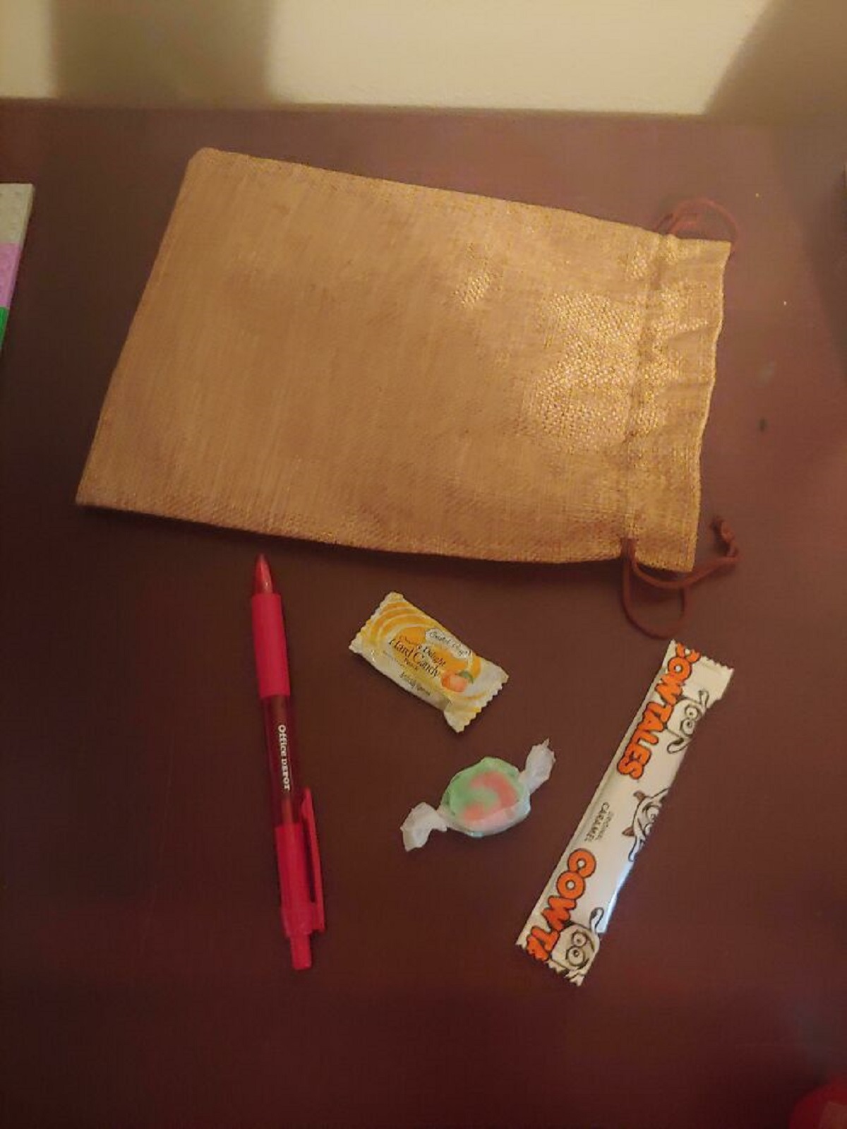Took One Of Those Employee Surveys At Work Today, And They Gave Me This As A Gift Bag. 3 Pieces Of Candy From 1972 And A Pen That Doesn’t Even Work. Sure Feel Appreciated!