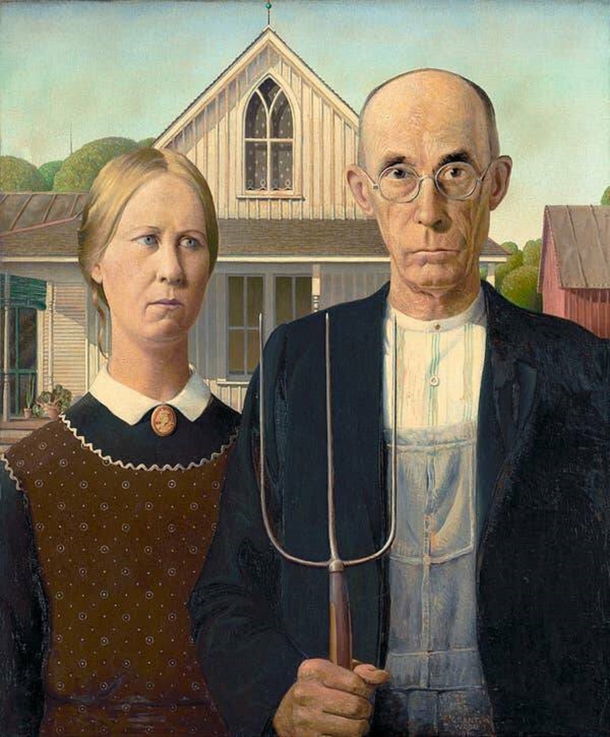 You are, of course, familiar with Grant Wood's painting "American Gothic"...