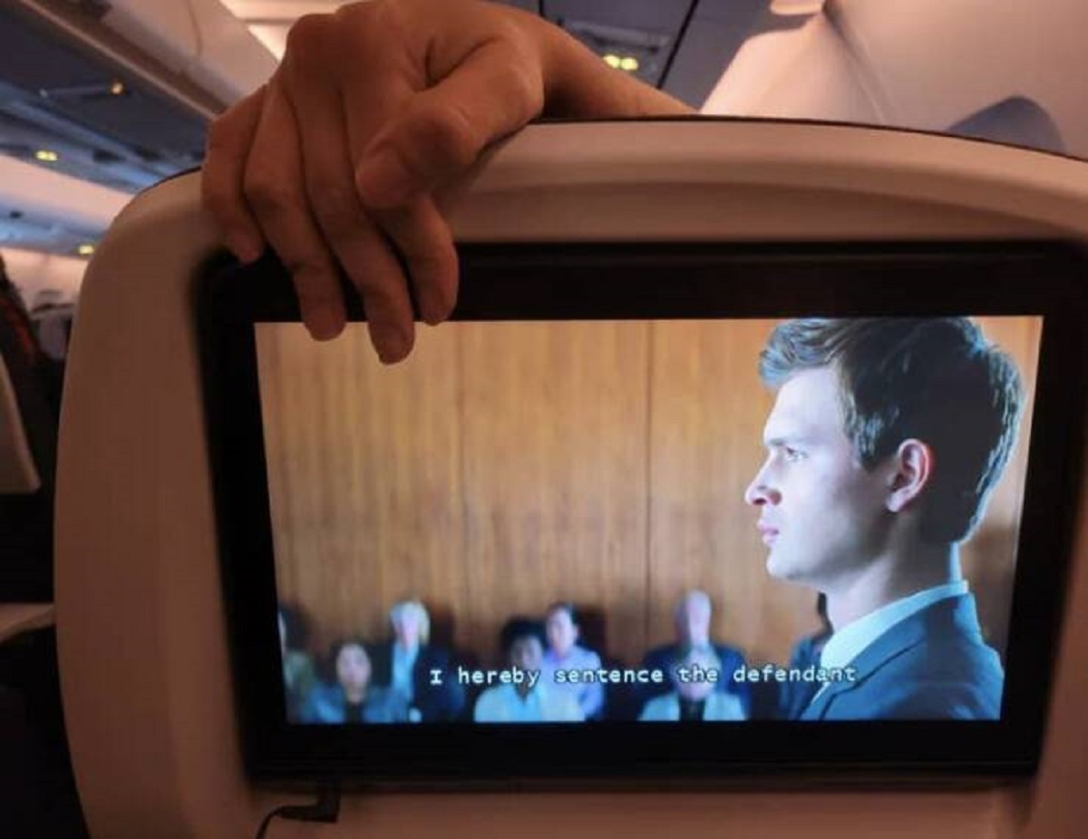 "Person kept resting their hand on the screen and accidentally touching buttons on an overseas flight."