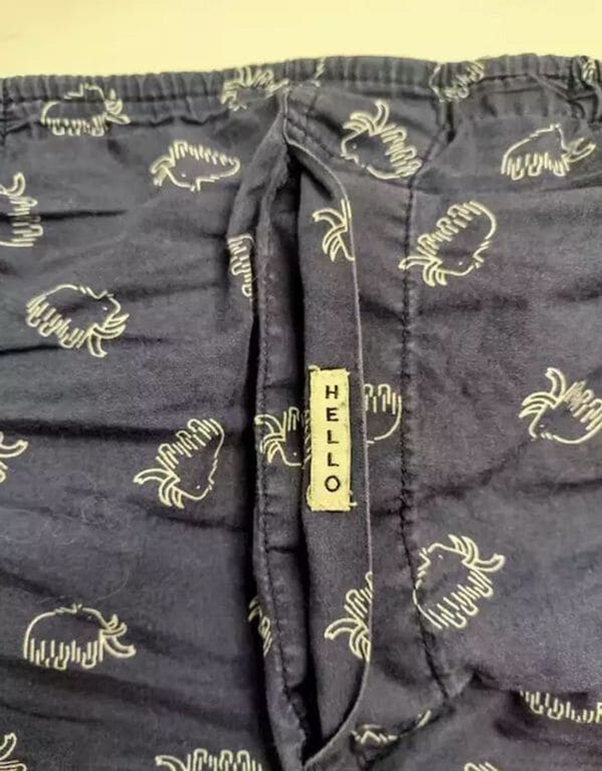 “My boxers have a secret message on the inside of the fly.”