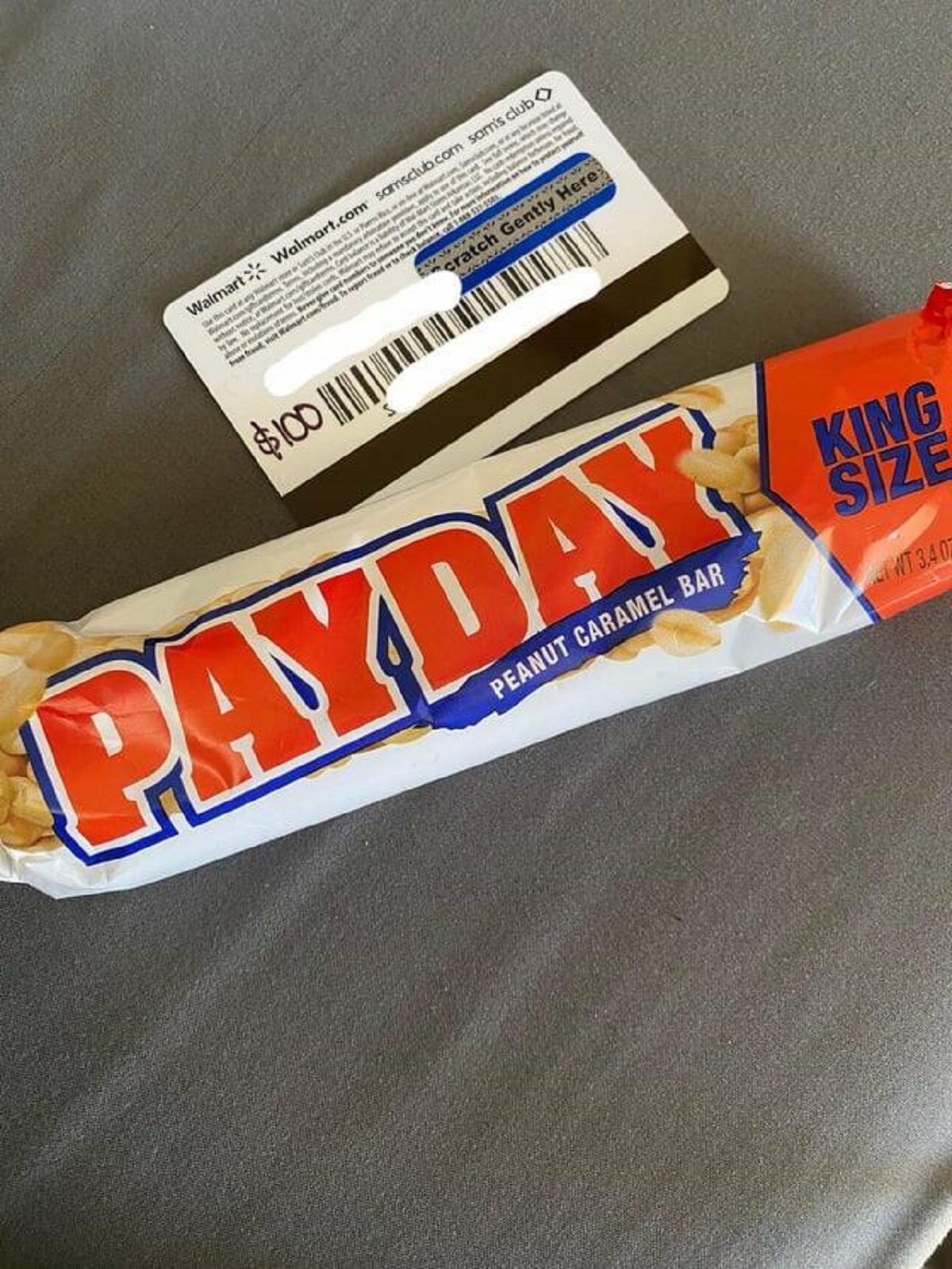 "I got a KING SIZE Payday for Christmas bonus"