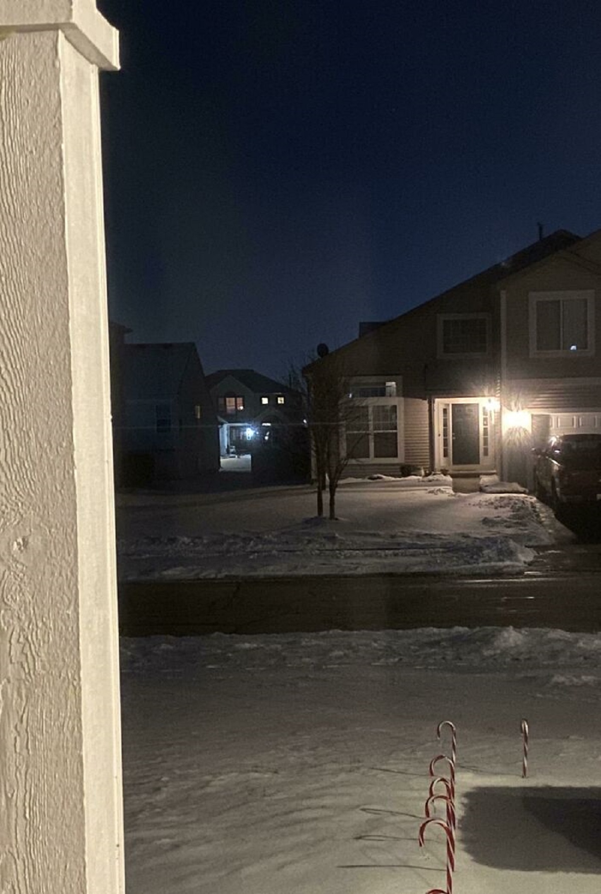 This Tall Guy In My Neighbor’s Yard Always Scares The Hell Out Of Me… It’s 2 Small Trees And A Satellite Dish