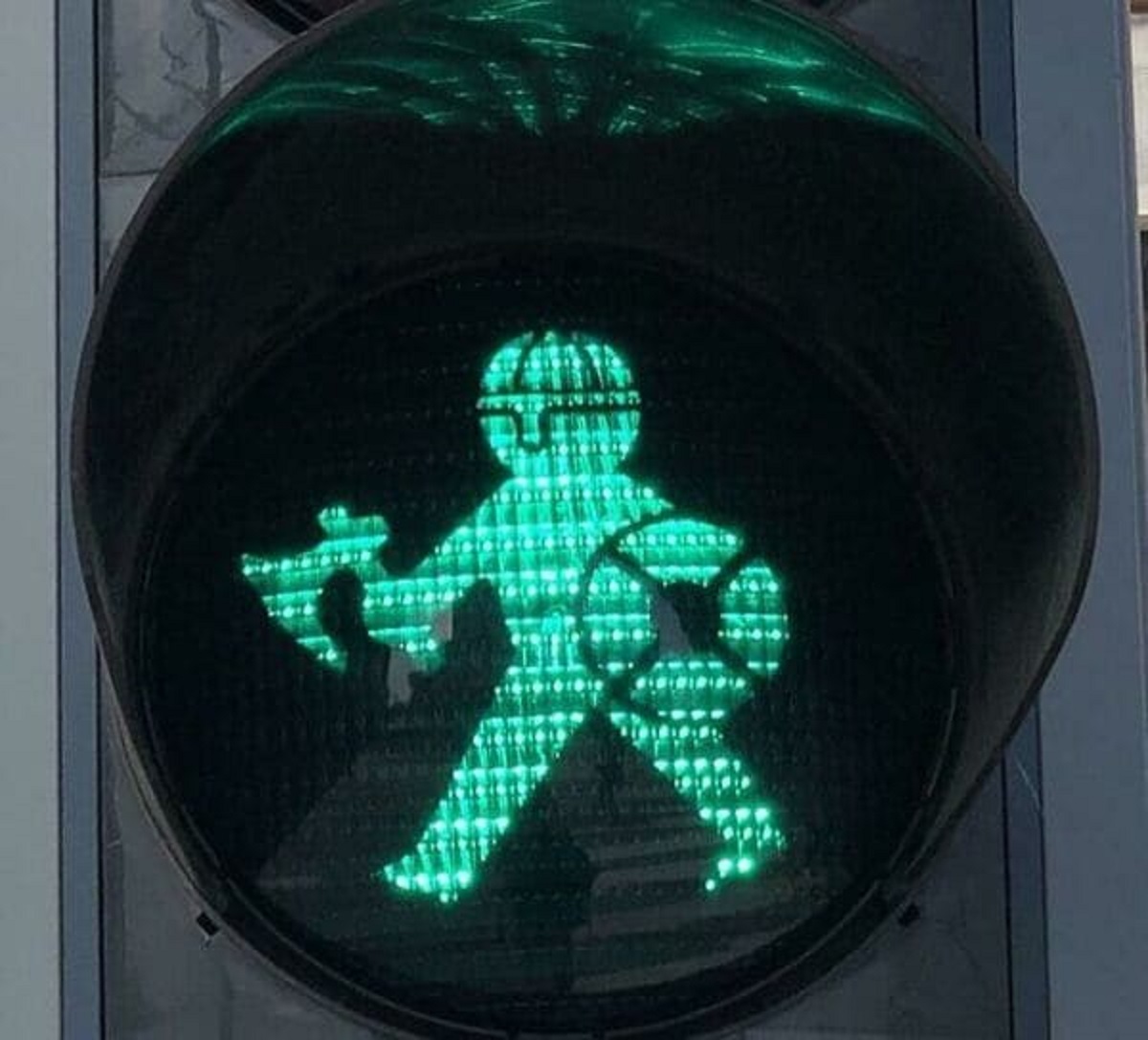 “Viking Traffic Lights In Aarhus”