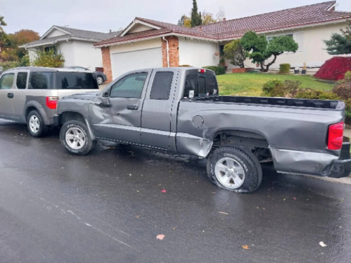 “Not what I wanted to come home to. At least they left their info and it was legit. It’s most likely totalled. It has some major suspension damage in the rear.”