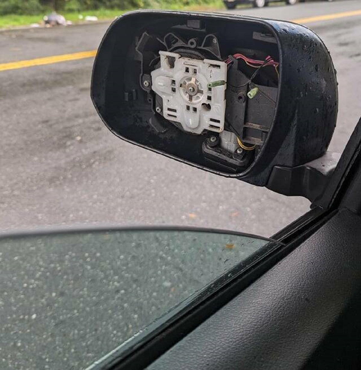 "Came home from vacation to my side view mirrors being stolen."