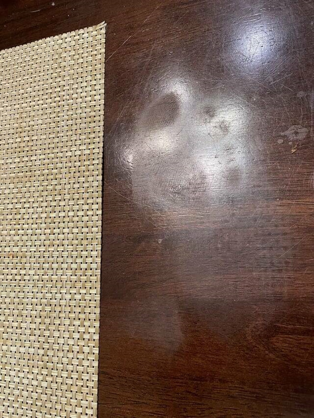 "There’s a bare footprint on the table of this restaurant I went to for brunch"