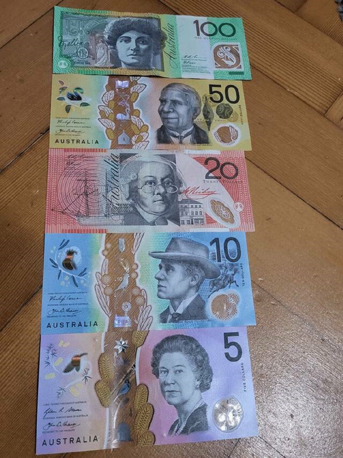 "Exchanged AUD and noticed the highernote sizes change based on their value"