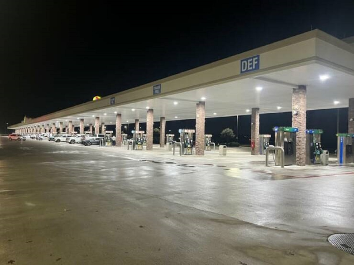 "This massive gas station in Texas"