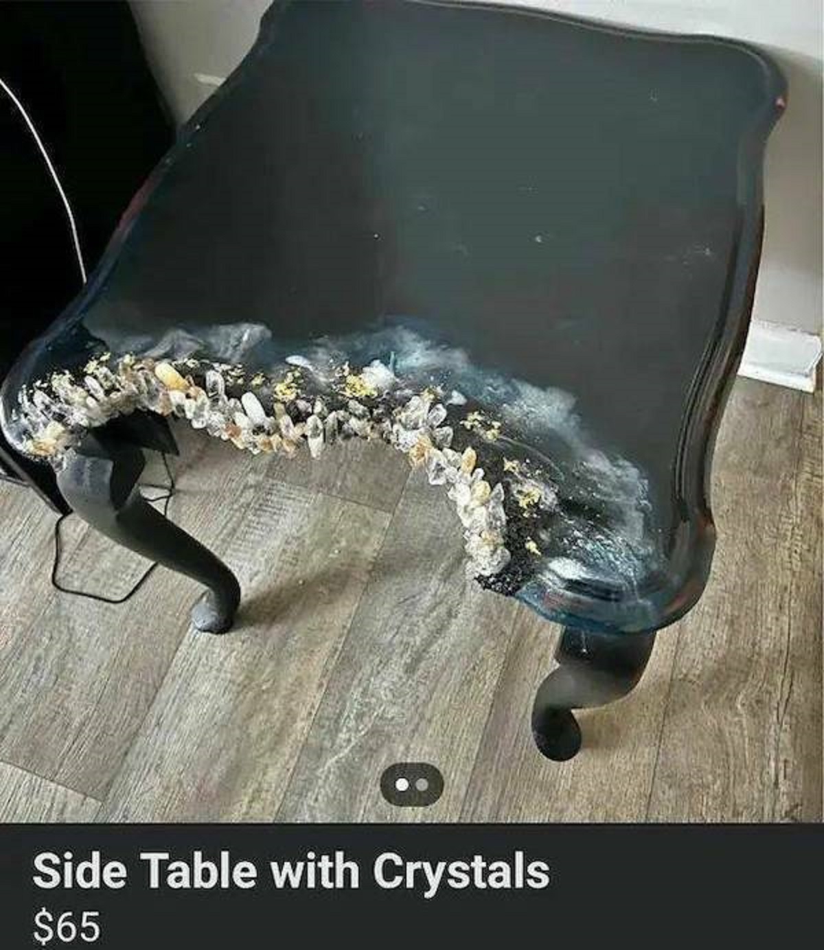 furniture - Side Table with Crystals $65