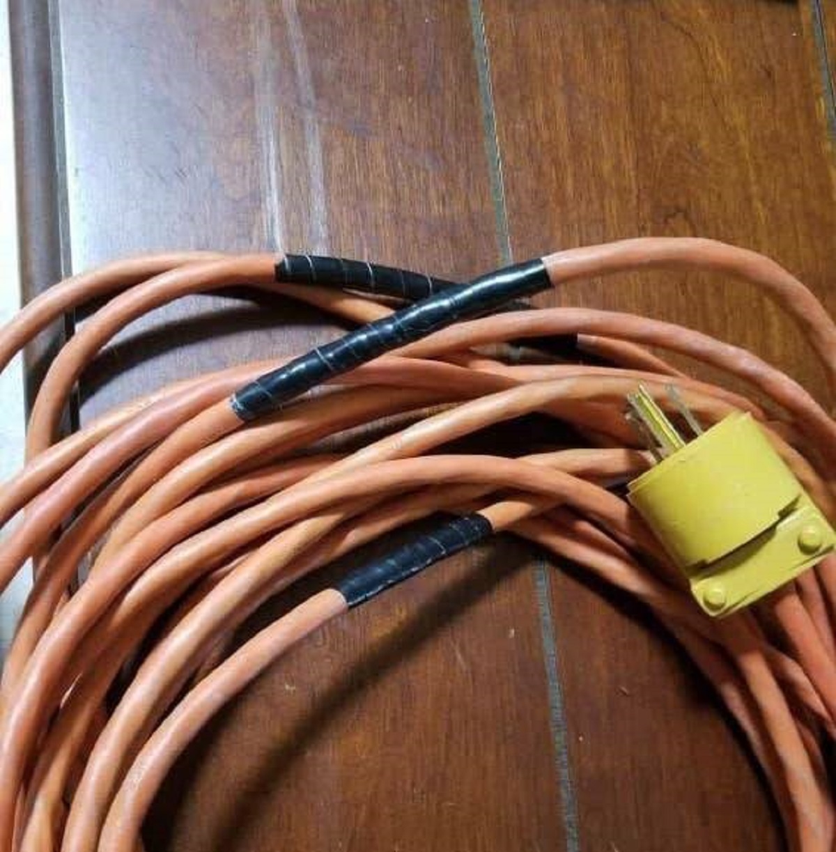 "My dad shared this trick with me. To deter his perfectly good extension cords from being stolen when camping, he would wrap them in electrical tape in various spots so they looked older and like they've had to be mended."