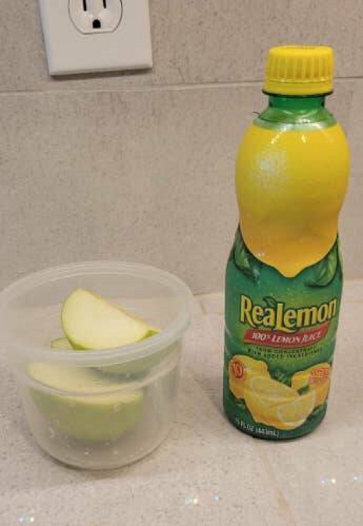 "Put lemon juice on your apple slices to keep them from oxidizing for a couple days."