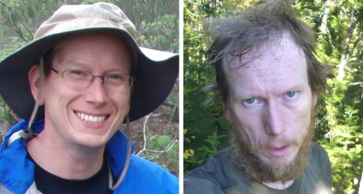 “I just hiked over 2,000 miles from Georgia to Maine. This is my face before and after the hike.”