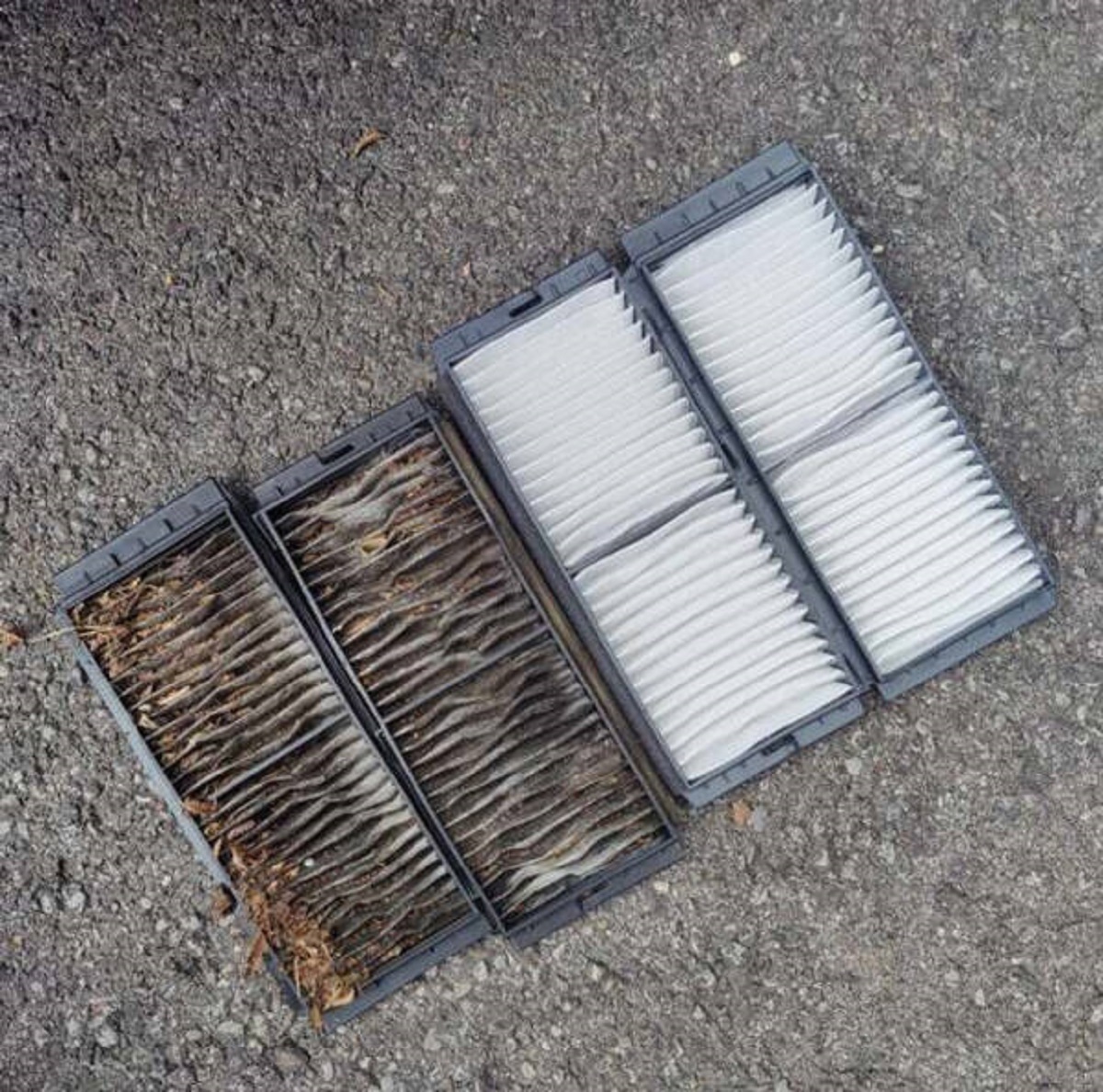 “10-year-old cabin air filter vs new one”