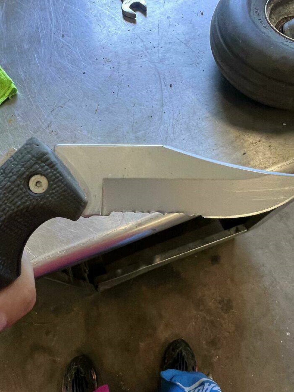 "My Coworker Found My Knife And Decided To Sharpen It For Me"