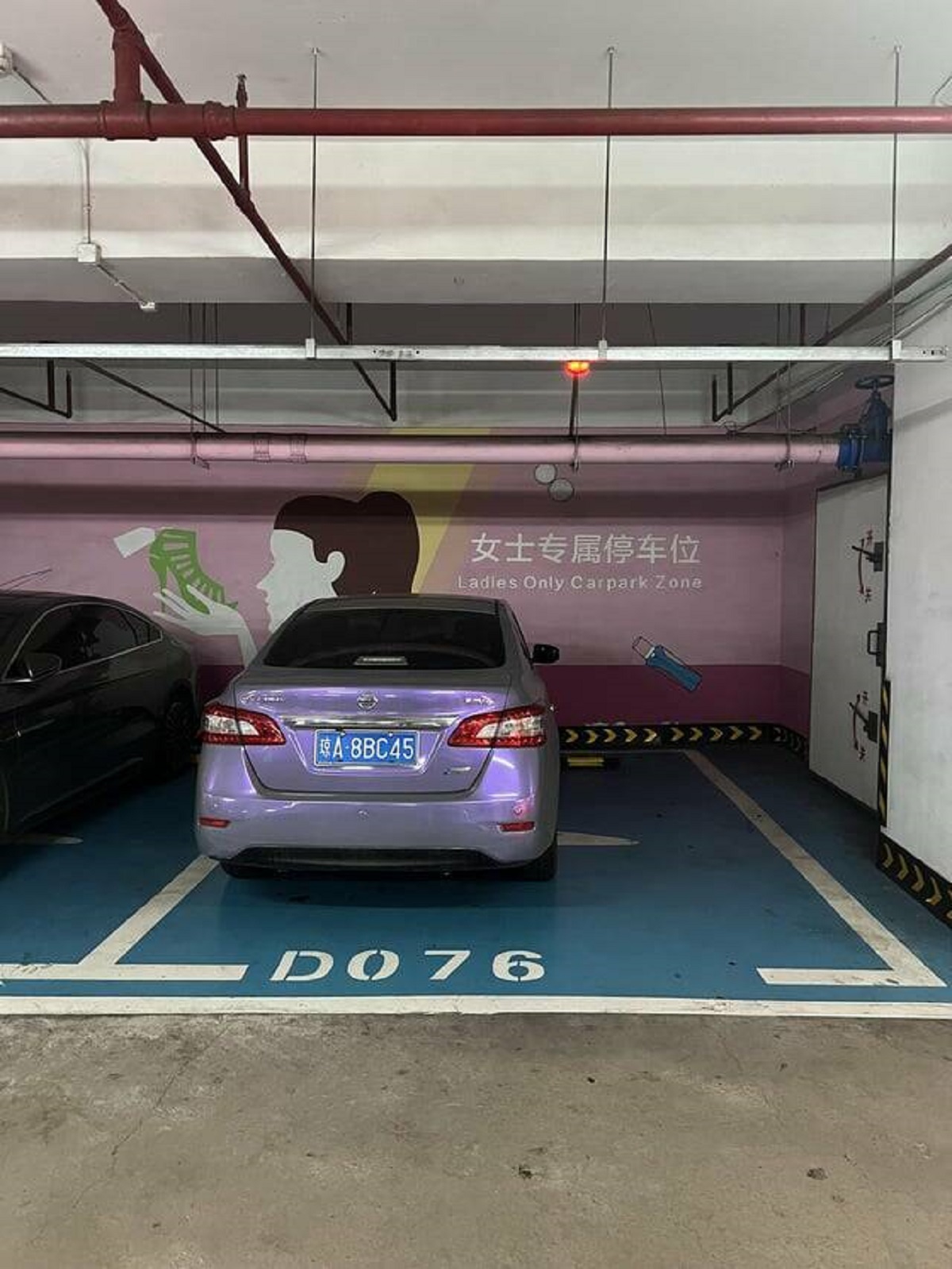 "In China they have women only parking spaces that are made bigger"