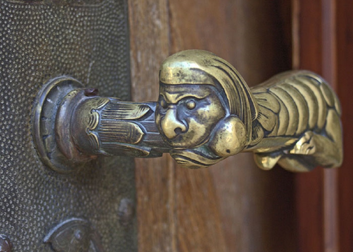 Brass doorknobs sanitize themselves. Glass doorknobs hold bacteria.