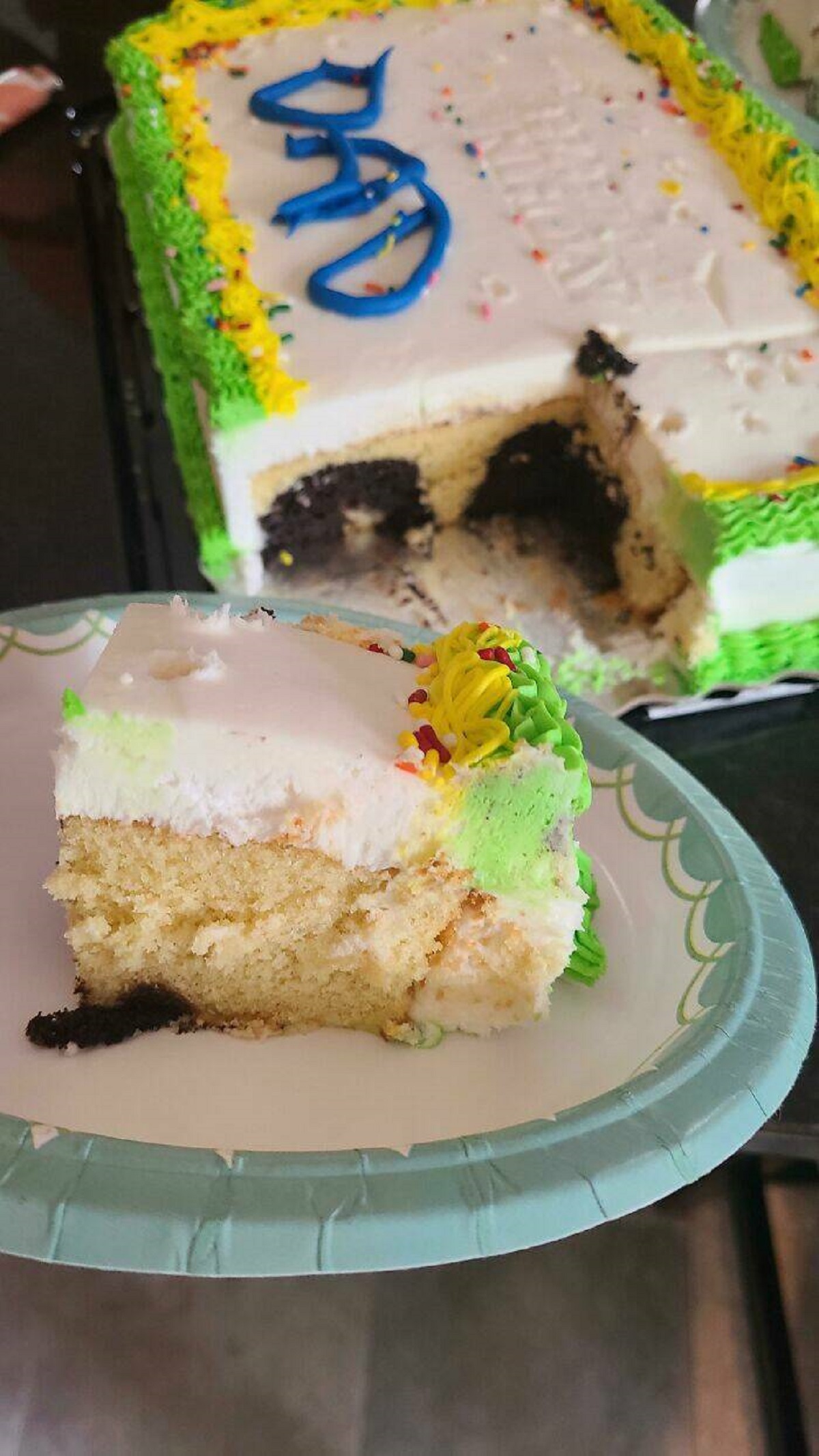 "Found This Tiny Cake Hidden Under All This Frosting. 50/50 The Right Ratio?"