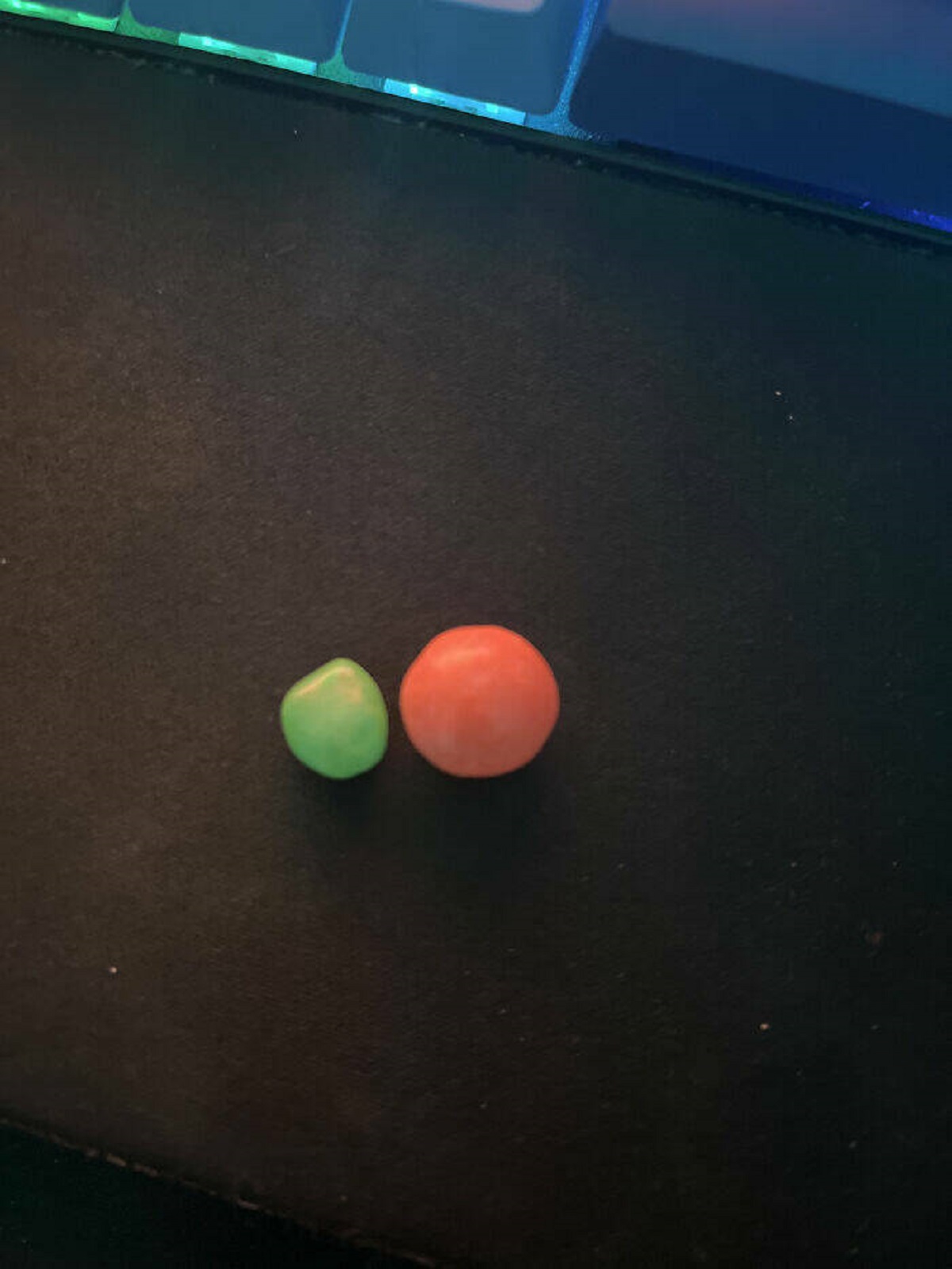 "Bro. I Got A Skittle That's Half The Size Of A Normal Skittle. What Did I Do To Deserve This :l"