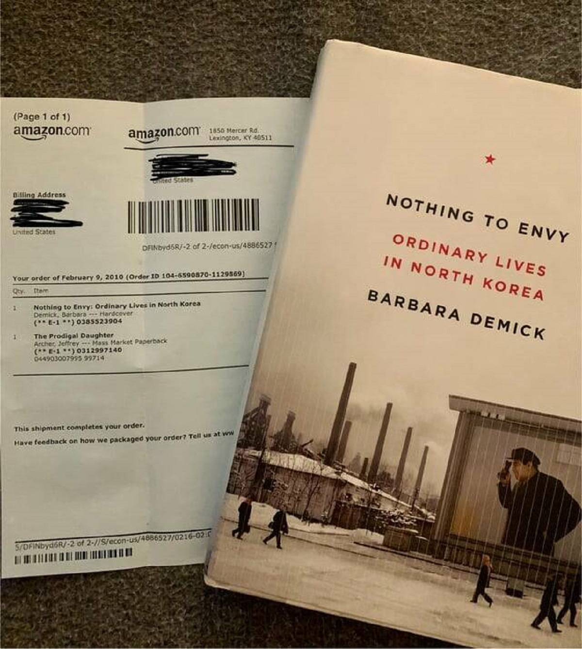 "This book, sold to me as ‘New’ from Amazon, had an invoice inside showing it had been previously sold to someone else, 13 years ago."