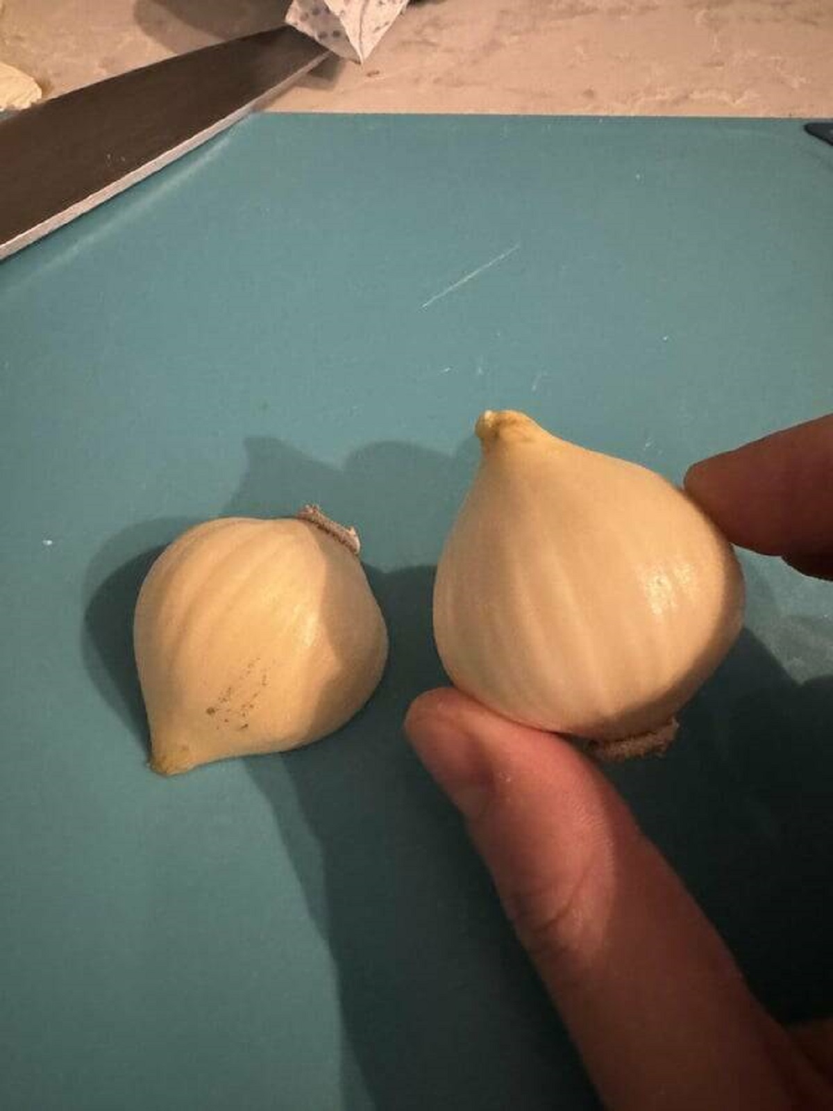 "My garlic is just one piece; there are no cloves."