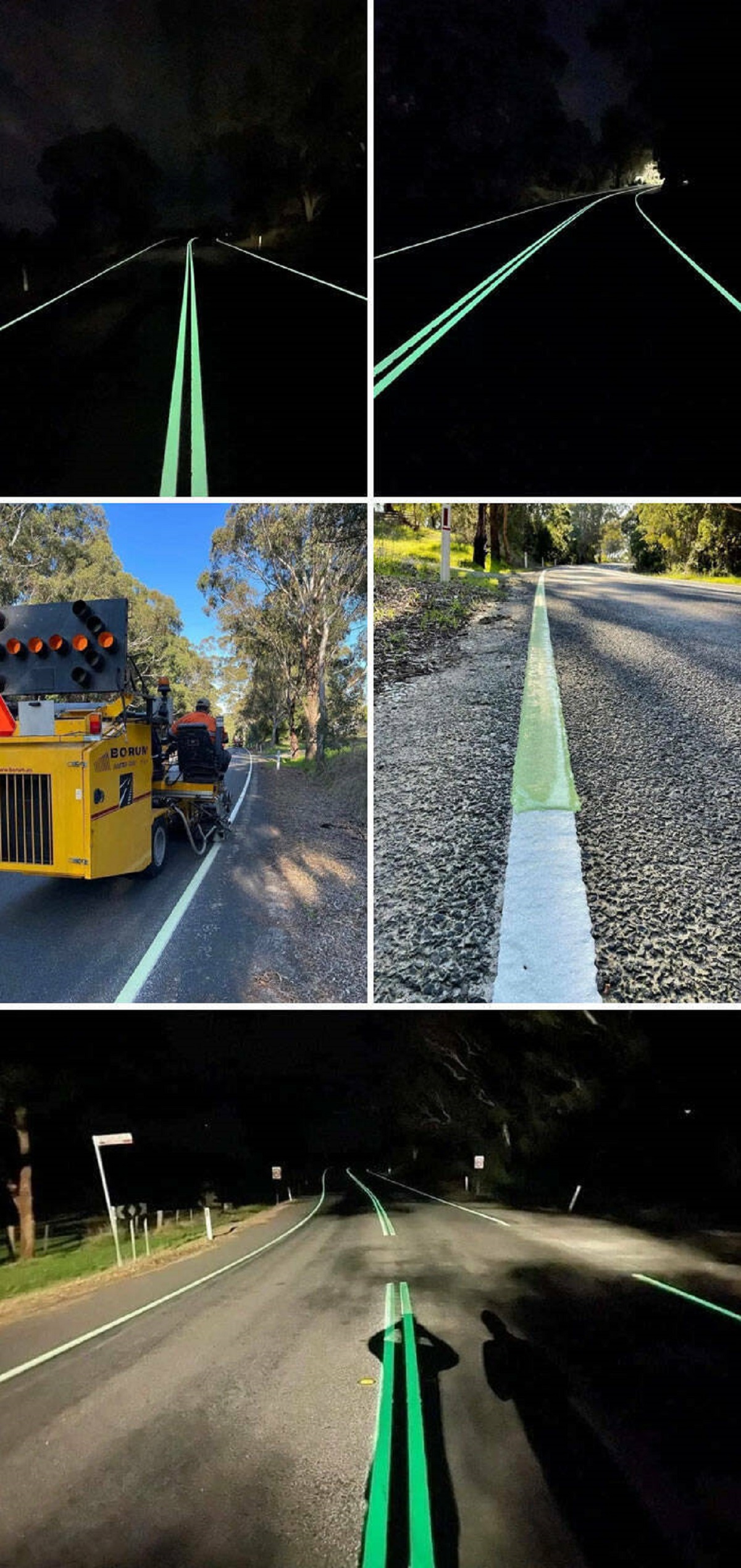 "Australian Company Introduces Glow-In-The-Dark Highway Paint Technology"