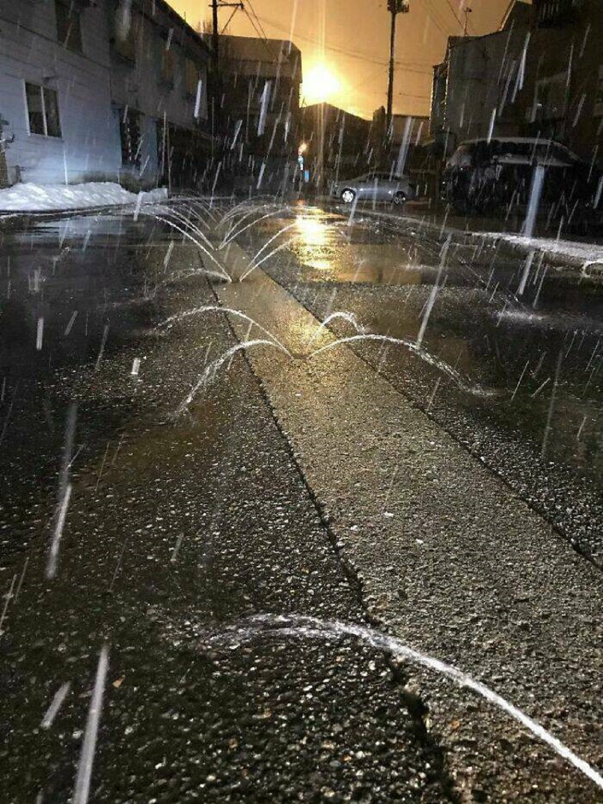 "These Sprinklers On The Road Near The Ski Resort I’m At In Japan To Keep The Road From Freezing Over. (Salt Water If You Were Wondering)"