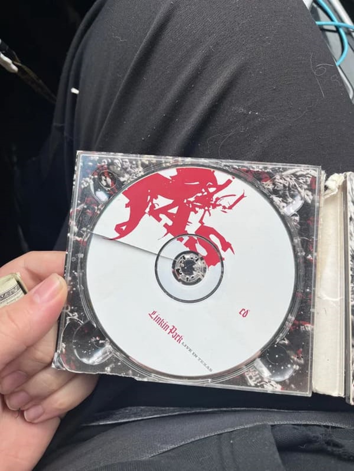 “My mom let me borrow her cd. broke it when I tried to pop it off :(“