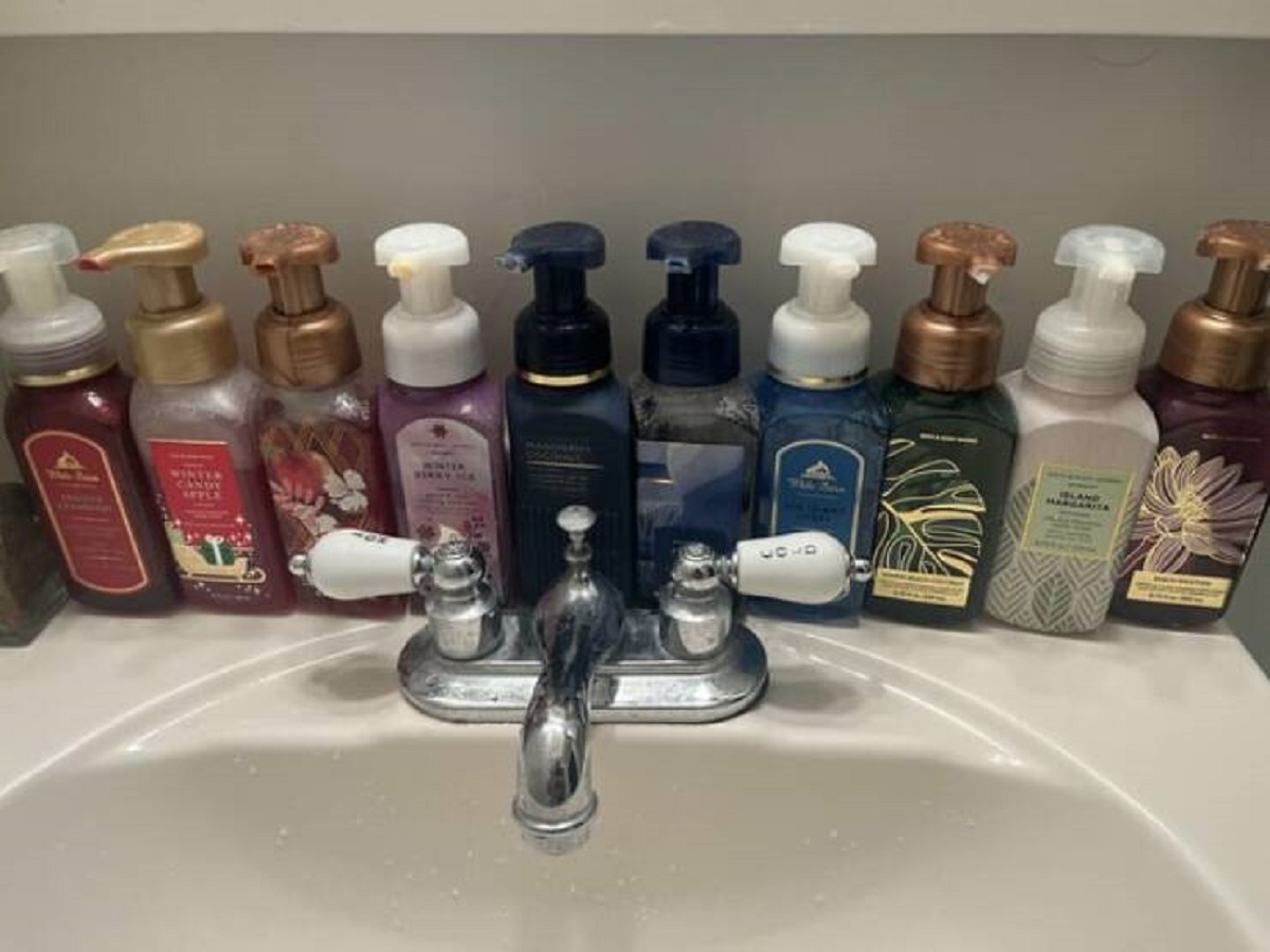 "My new dentist has an array of hand soaps to choose from"