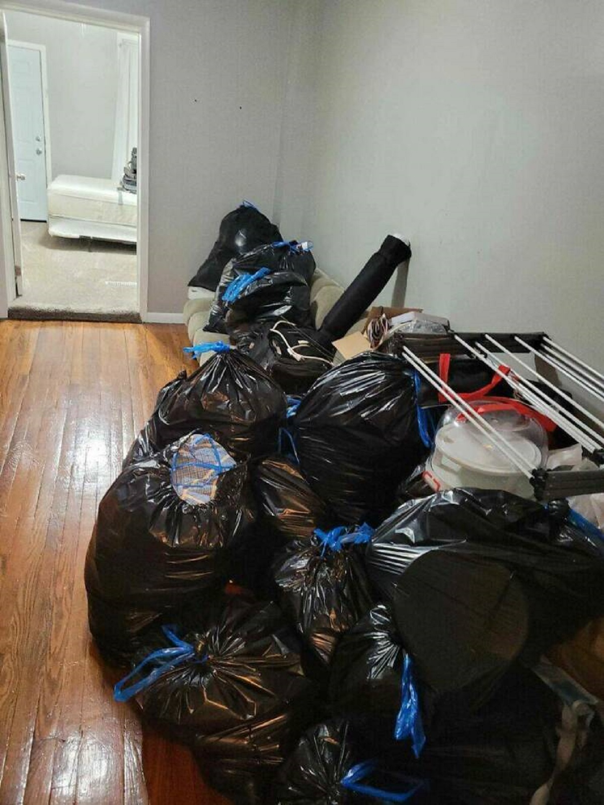 "After A Grueling Day At Work Without Food Where I Had To Wait 4 Hours For A Sample To Arrive Which Got Canceled, I Come Home At 7pm To Find All My S**t In Garbage Bags Cause The Cleaners My Landlord Sent Cleared The Wrong Apartment"