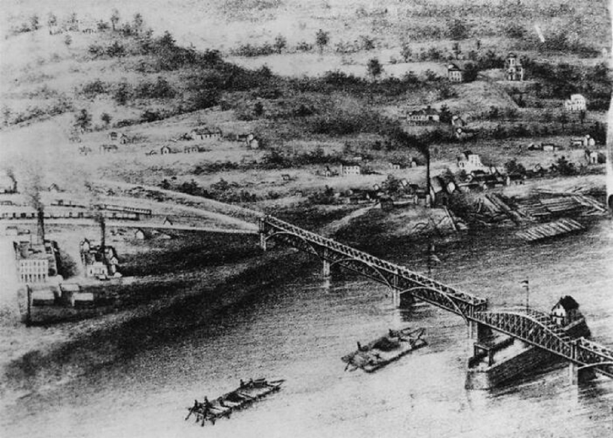 that when the first rail bridge over the Mississippi River was being planned, riverboat operators pushed for rigid standards in hopes of making the bridge impossible. Instead, the bridge pioneered multiple engineering techniques and still carries road and rail traffic 150 years later.