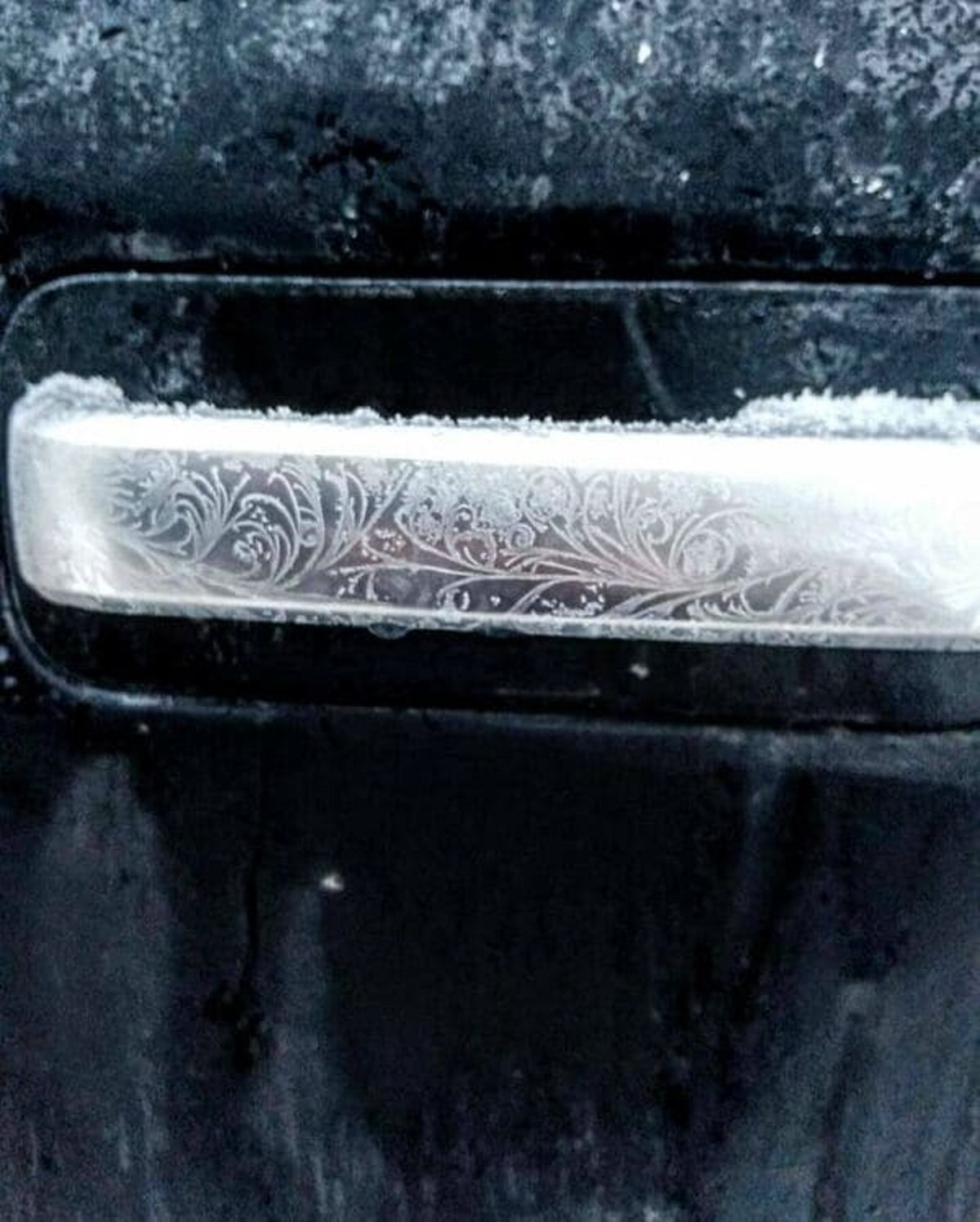 “Truck Door Handle On A Frosty Morning”