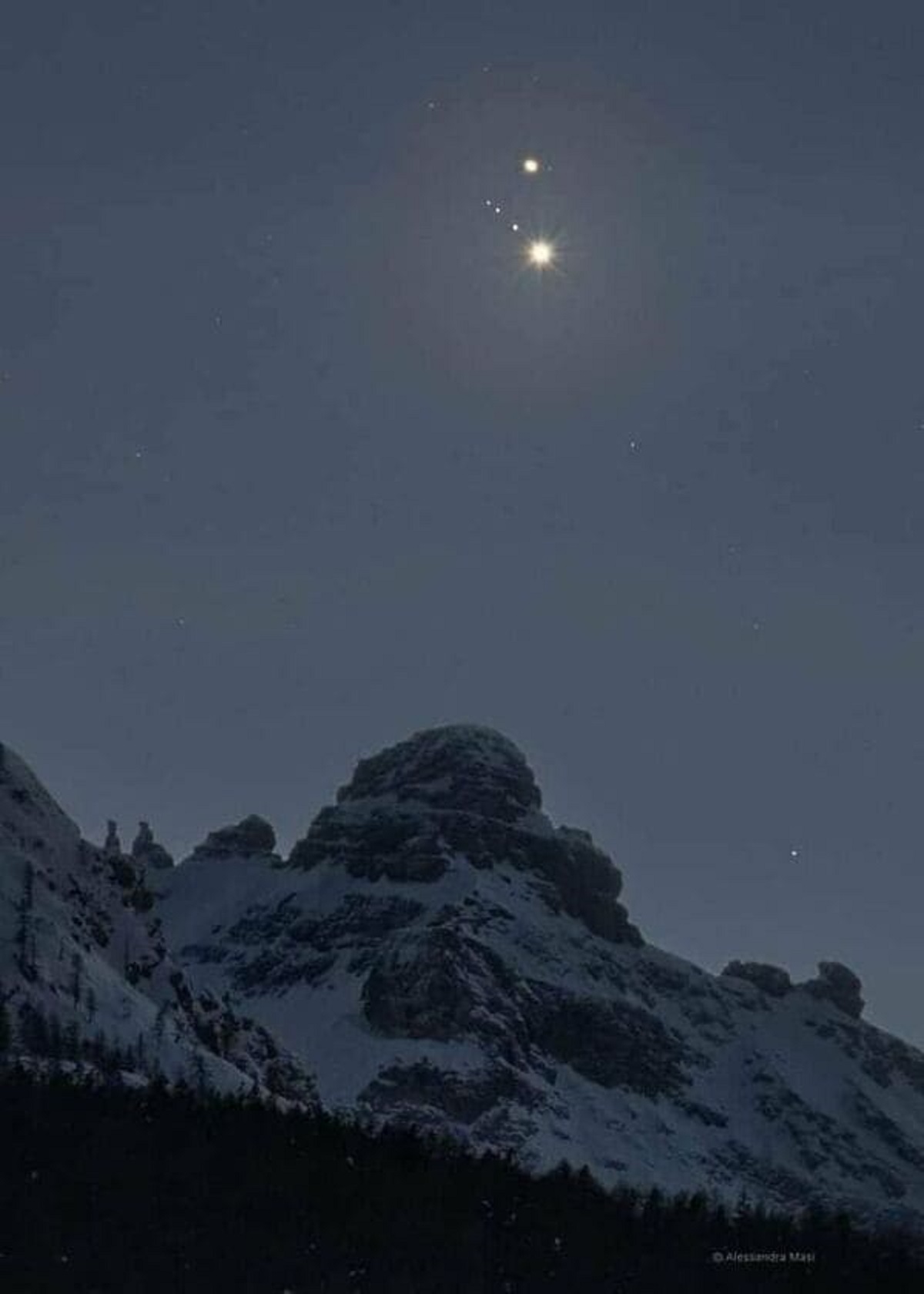 “Jupiter And Saturn Alignment From Italy”