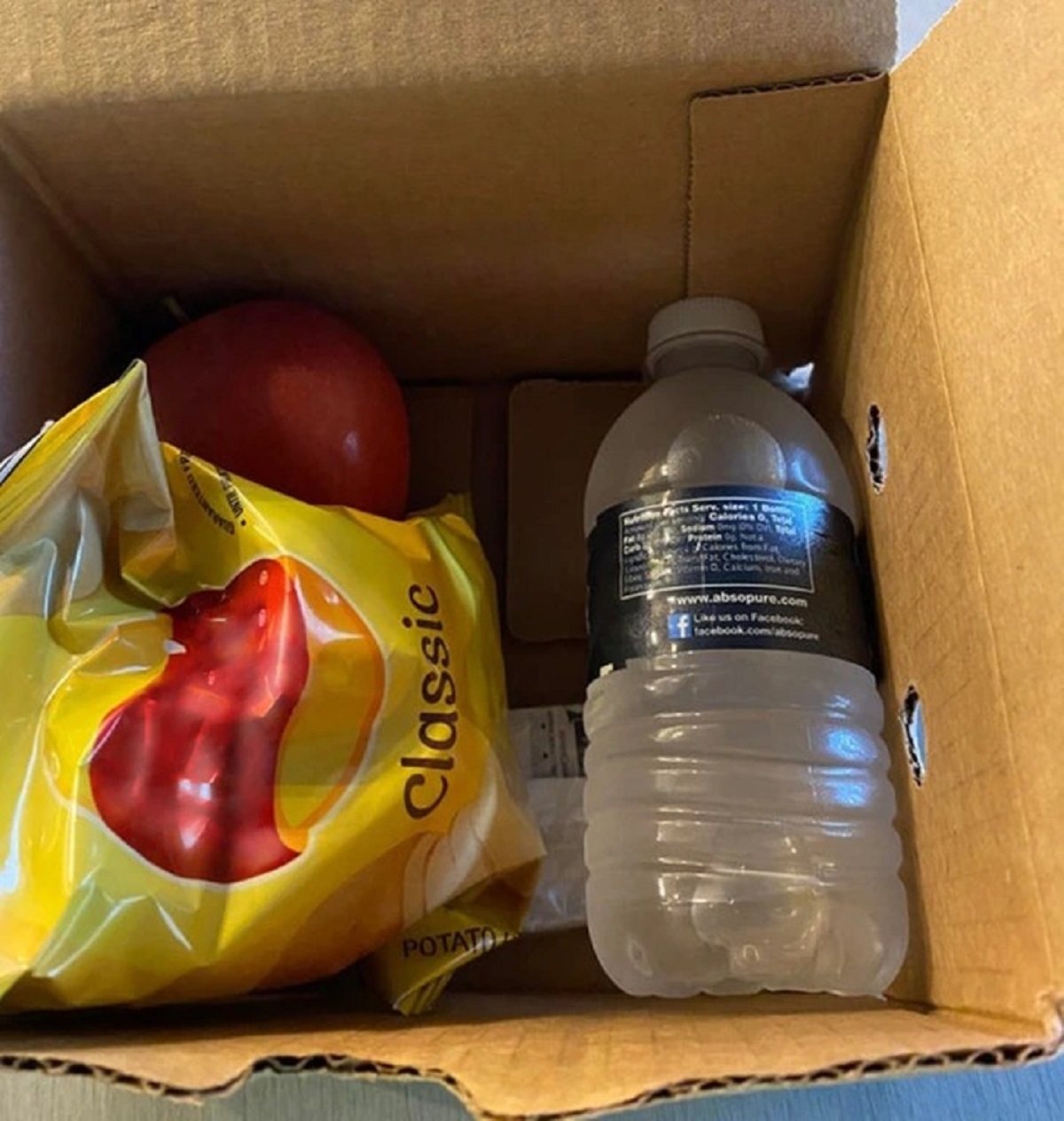 “This week I’m working a 12-hour shift. I was told not to pack a lunch because a free one would be provided. This is my free ’meal.’”