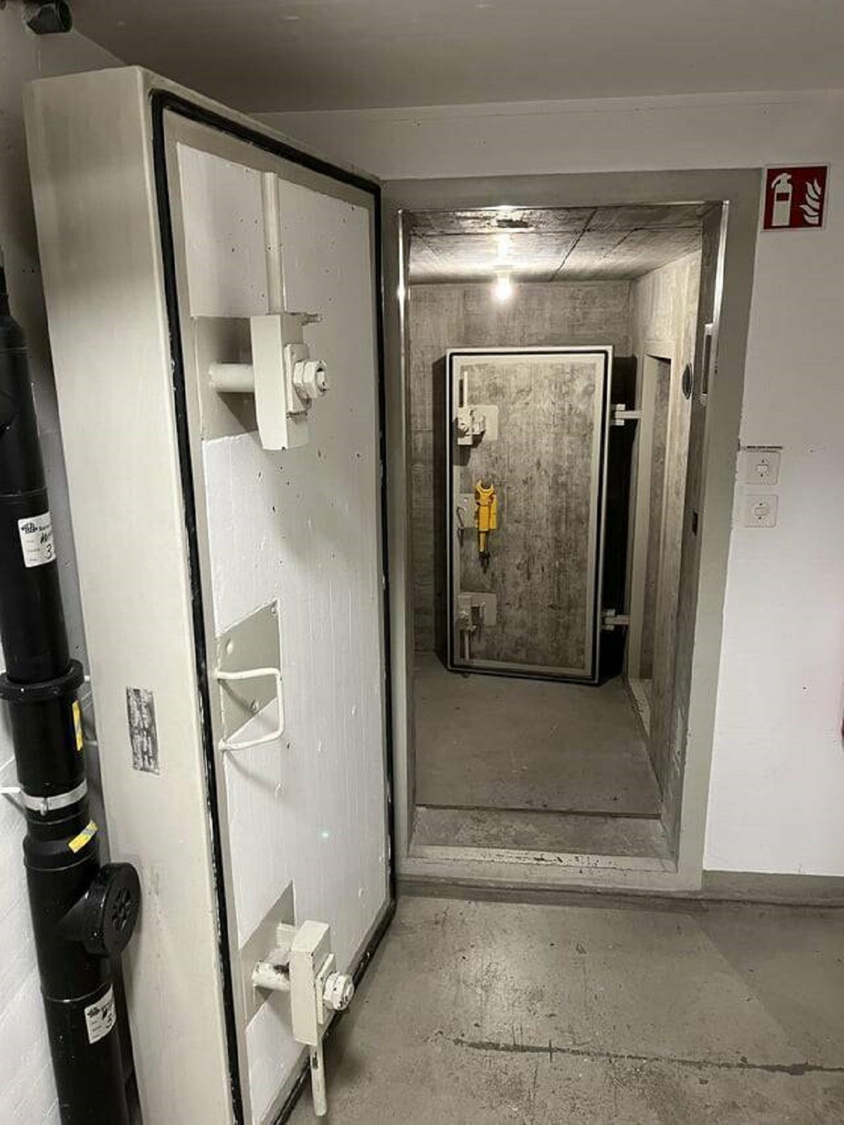 "Entry to a nuclear shelter beneath my apartment building"