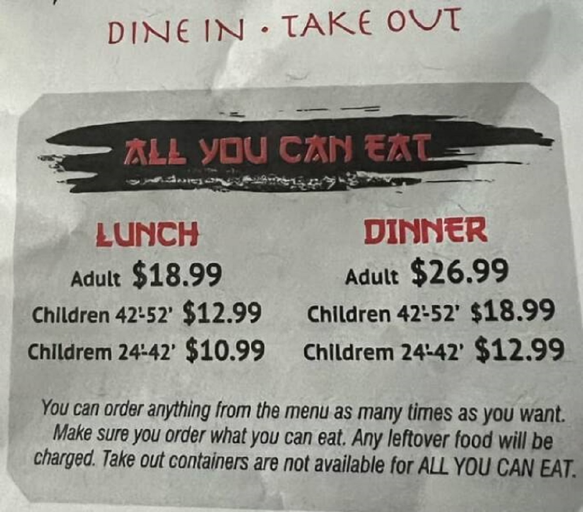 "This restaurant charges kids according to height instead of age"