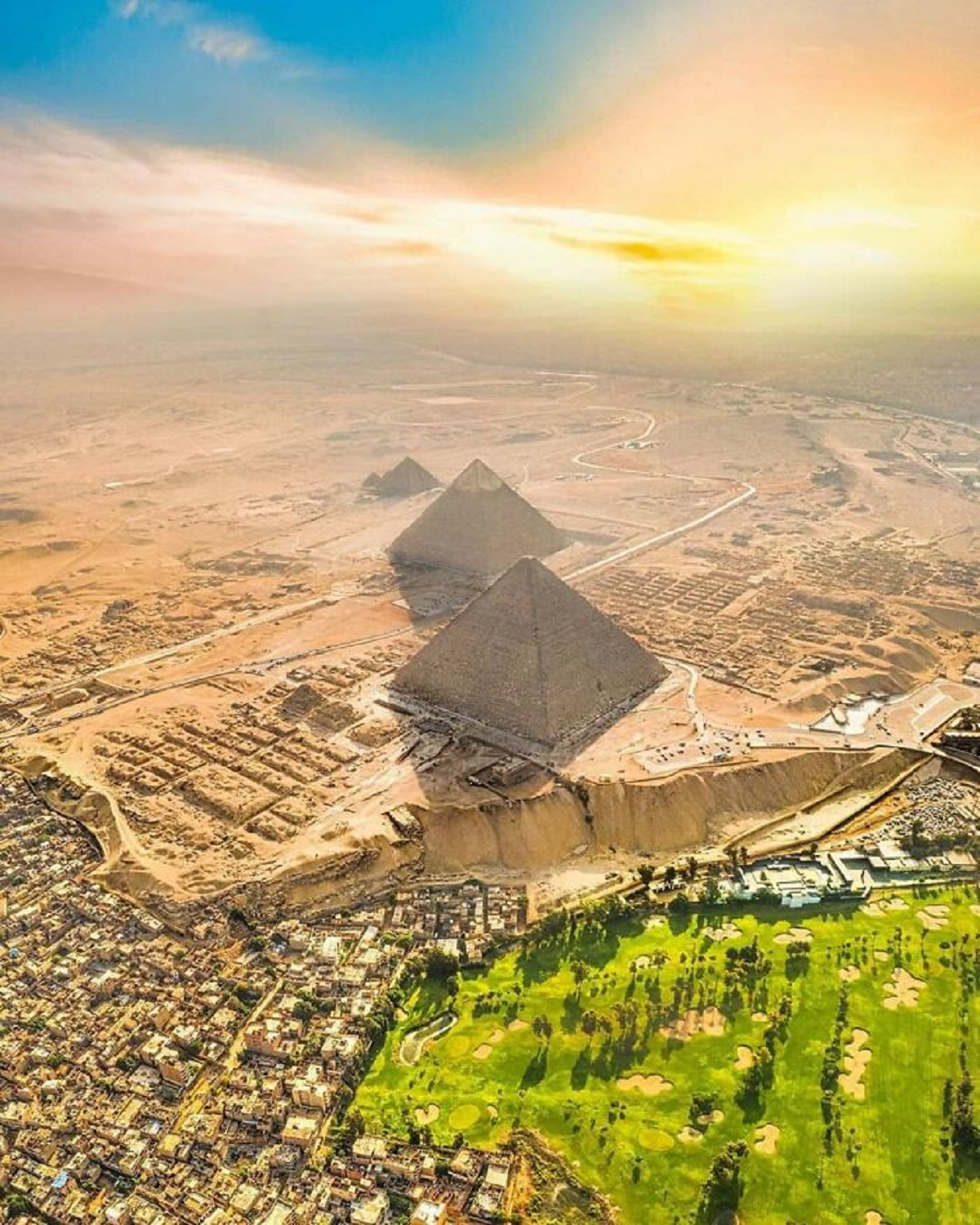 Aerial View Of The Pyramids Of Egypt