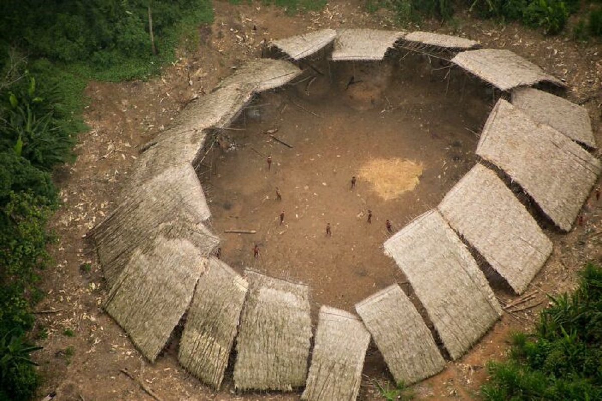 Aerial Picture Of An Uncontacted Amazon Tribe