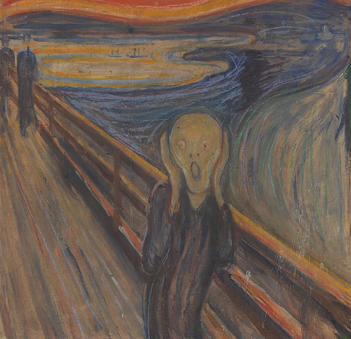 that Edvard Munch's famous painting "The Scream" was painted on cardboard.