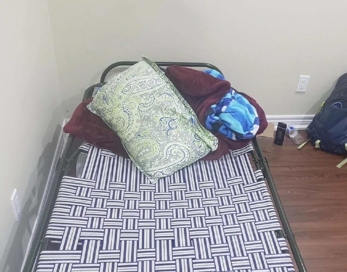 “My landlord took away the bed and mattress that were provided in the ‘furnished’ rental and replaced it with this thing which is really hard to sleep on.”