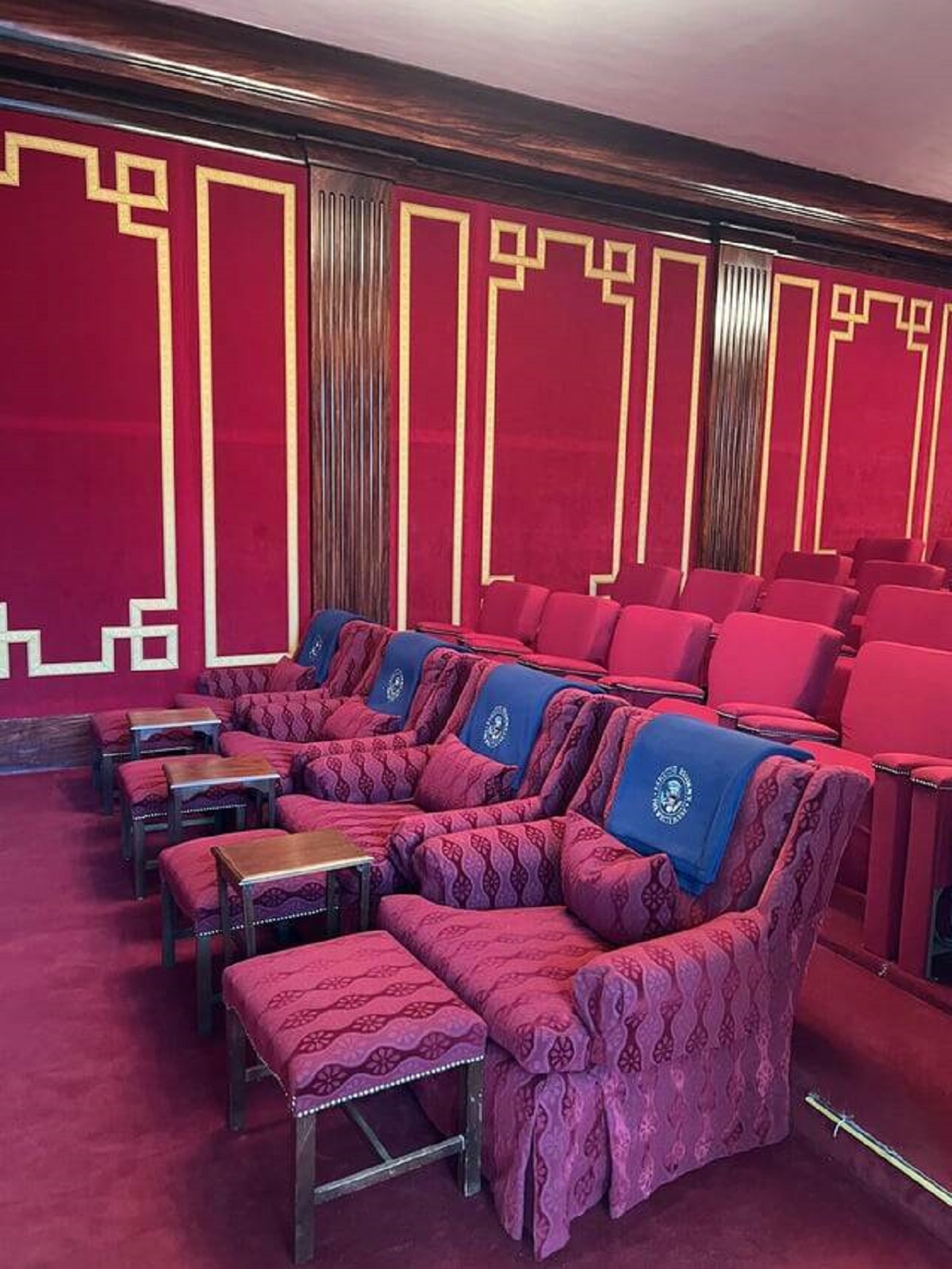 "The White House Private Theater’s First Family Seating"