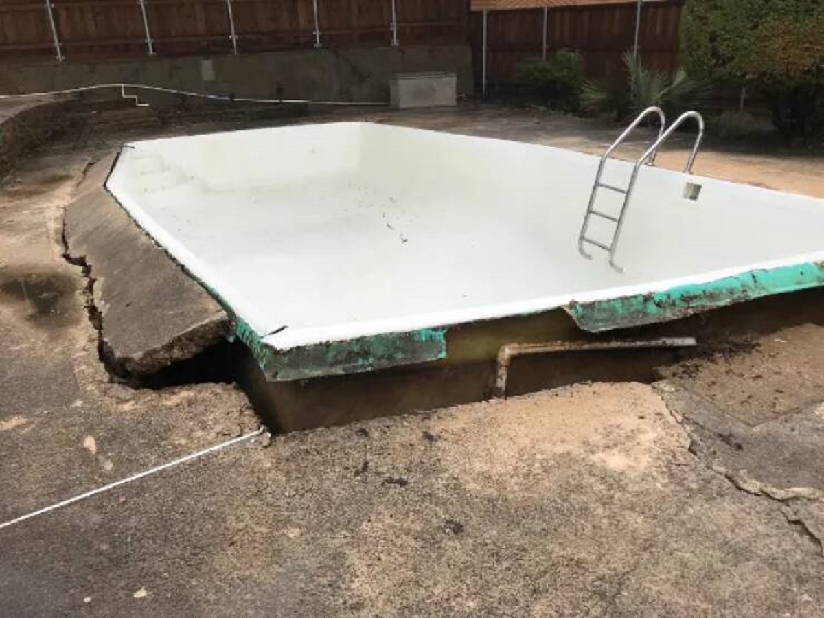 “In-ground pool is now above-ground.”