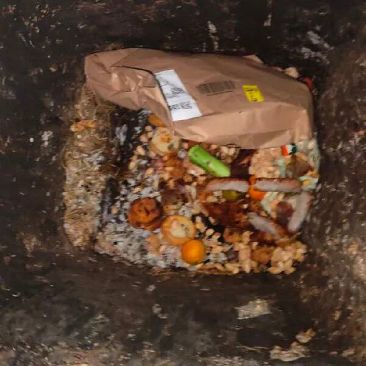 "Amazon delivered this package right into the compost bin."